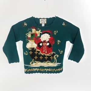 Vintage Ugly Christmas Sweater Santa Long Sleeve